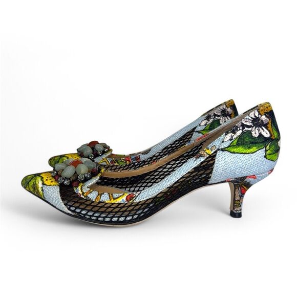 DOLCE & GABBANA Spring 2013 Runway Lemon Print Pumps IT38.5 - Picture 5 of 9